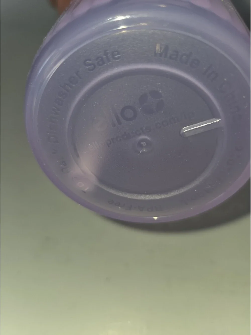 Ello PLASTIC Purple Tumbler Cup with Rubber Lid and Straw  SG2